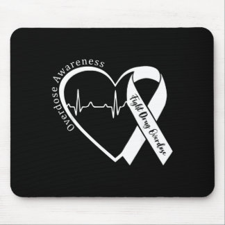 Overdose Awareness Month Heart Purple Ribbon Mouse Pad