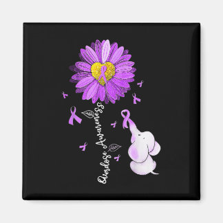 Overdose Awareness Month Sunflower Ribbon Purple E Magnet