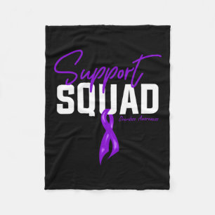 Overdose Awareness Month Support Squad Purple Ribb Fleece Blanket