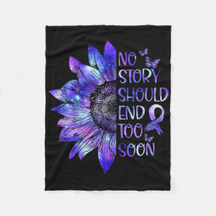 Overdose Awareness No Story Should End Too Soon Wa Fleece Blanket