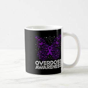 Overdose Awareness Purple Ribbon Butterfly Coffee Mug