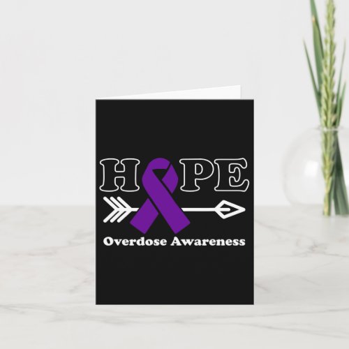 _ Overdose Awareness Purple Ribbon  Card