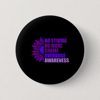 Overdose Awareness Purple Ribbon Drug Addiction 3 Button