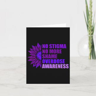 Overdose Awareness Purple Ribbon Drug Addiction 3 Card