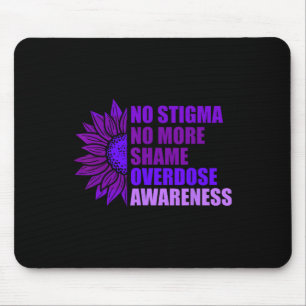 Overdose Awareness Purple Ribbon Drug Addiction 3 Mouse Pad