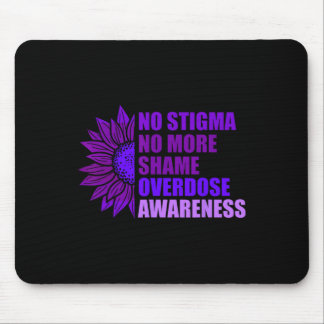 Overdose Awareness Purple Ribbon Drug Addiction 3 Mouse Pad