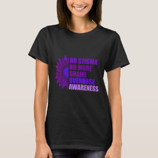 Overdose Awareness Purple Ribbon Drug Addiction 3 T-Shirt