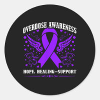 Overdose Awareness Purple Ribbon Drug Addiction 55