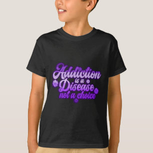 Overdose Awareness Purple Ribbon Drug Addiction 7 T-Shirt