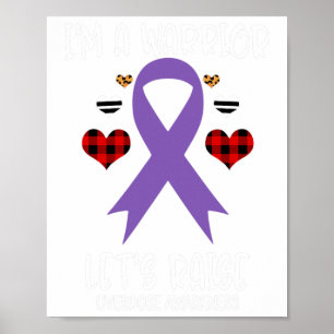Overdose Awareness Ribbon I'm Warrior Let's Raise Poster