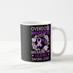 Overdose Awareness Shirt Women Purple Ribbon Drug  Coffee Mug