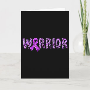 Overdose Awareness Warrior Purple Ribbon Leopard P Card