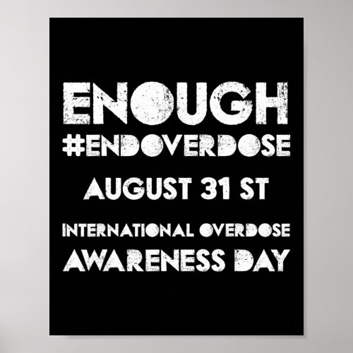 Overdose International Overdose Awareness Day Purp Poster