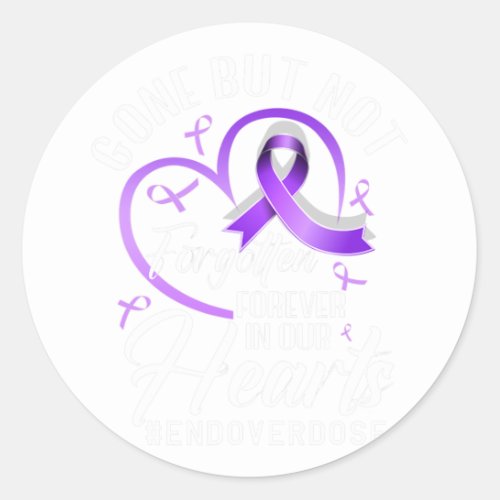 Overdose Loved One Memorial Overdose Awareness 2  Classic Round Sticker