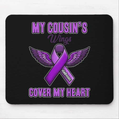 Overdose My Cousins Wings Cover My Heart  Mouse Pad