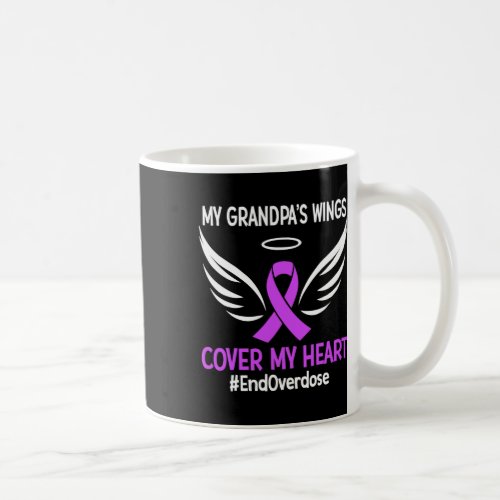 Overdose My Grandpas Wings Cover My Heart Purple  Coffee Mug