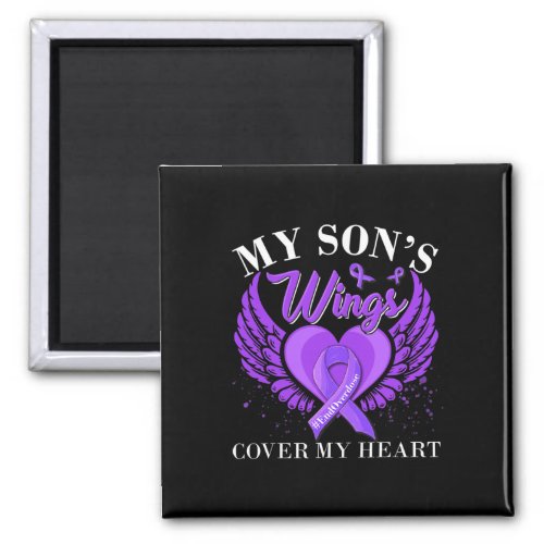 Overdose My Sons Wings Cover My Heart  Magnet