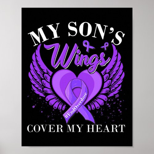 Overdose My Sons Wings Cover My Heart  Poster