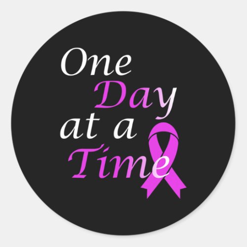 Overdose One Day At A Time Addiction Awareness  Classic Round Sticker