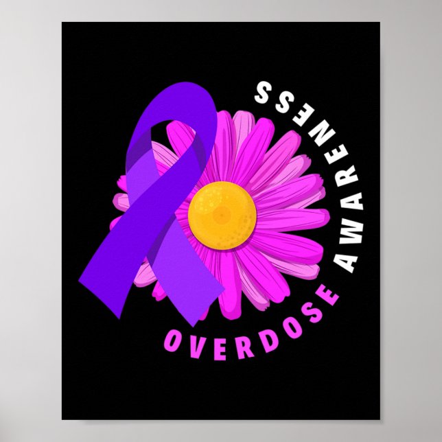 Overdose Opioid Drug Overdose Awareness  Poster (Front)