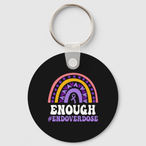 Overdose Pruple Ribbon Opioid Overdose Awareness  Keychain