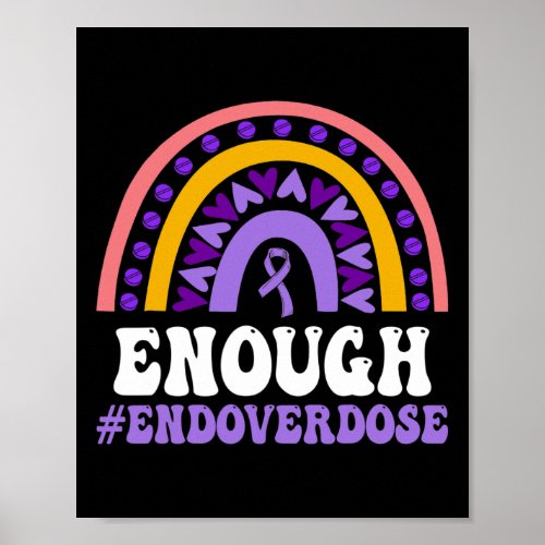 Overdose Pruple Ribbon Opioid Overdose Awareness  Poster