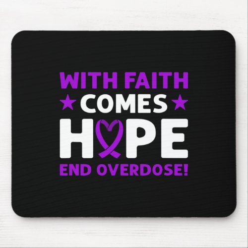 Overdose Purple Ribbon Overdose Awareness  Mouse Pad