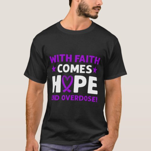 Overdose Purple Ribbon Overdose Awareness  T_Shirt