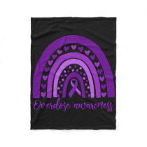 Overdose Rainbow Drug Addiction Recovery Purple Ri Fleece Blanket