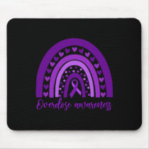 Overdose Rainbow Drug Addiction Recovery Purple Ri Mouse Pad