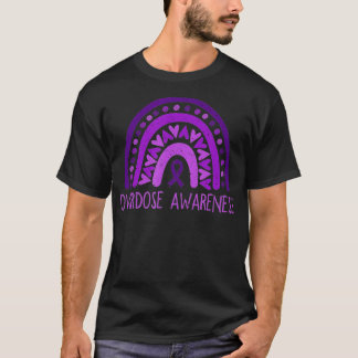 Overdose Rainbow Drug Addiction Recovery Purple Ri T-Shirt