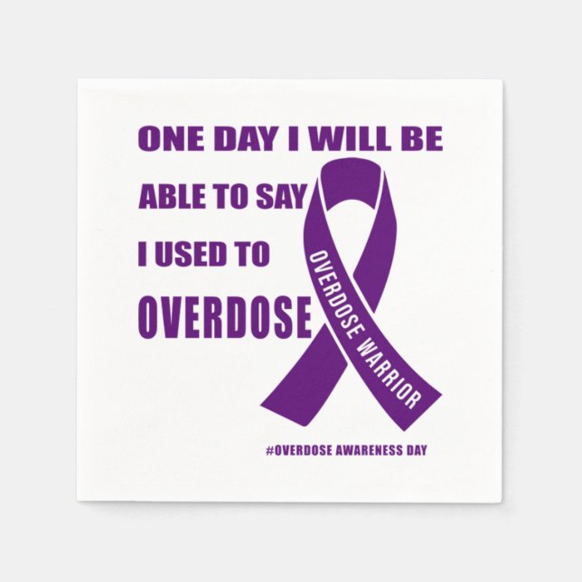 Overdose warrior motivational quotes for drug over napkins (Front)
