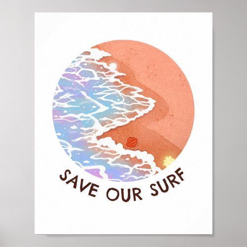Overfishing Save Our Surf Poster