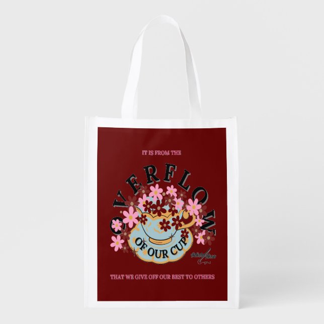 OVERFLOW Reusable Grocery Bag by Adiela Akoo (Front)