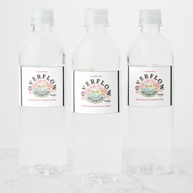 OVERFLOW Water Bottle Label by Adiela Akoo (Bottles)