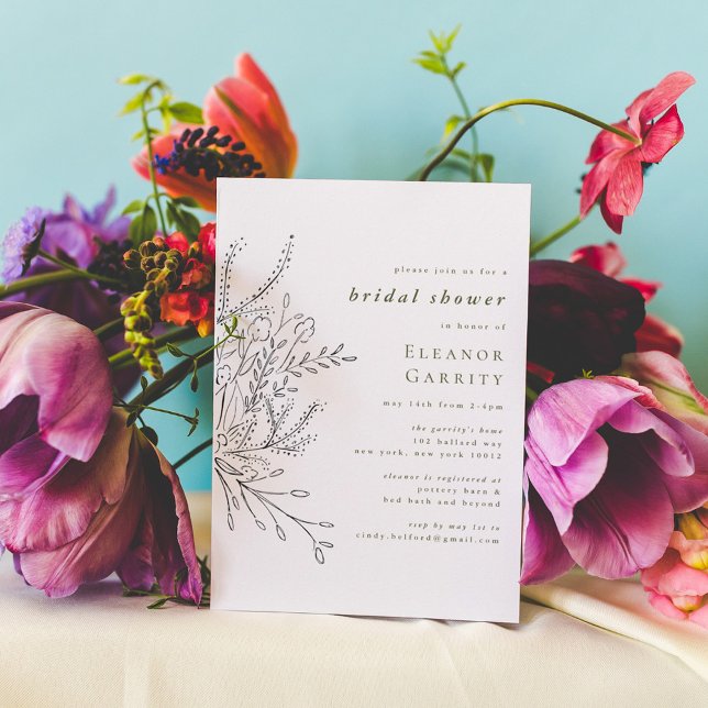 Overflowing Bouquet Bridal Shower  Invitation (Creator Uploaded)
