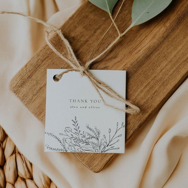 Overflowing Bouquet Wedding Favor Tags (Overflowing Floral Bouquet Wedding Favor Tags)