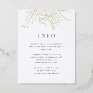 Overflowing Bouquet Wedding Letterpress Enclosure Card