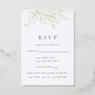 Overflowing Bouquet Wedding Letterpress RSVP Cards