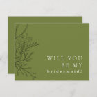 Overflowing Bouquet Will You Be My Bridesmaid Card
