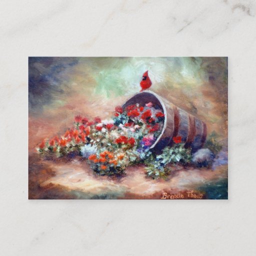Customizable Overflowing Cardinal Art Card Business Cards