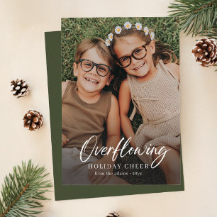 Overflowing Holiday Cheer Photo Christmas Card