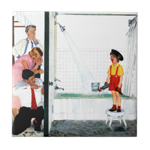 Overflowing Tub Ceramic Tile