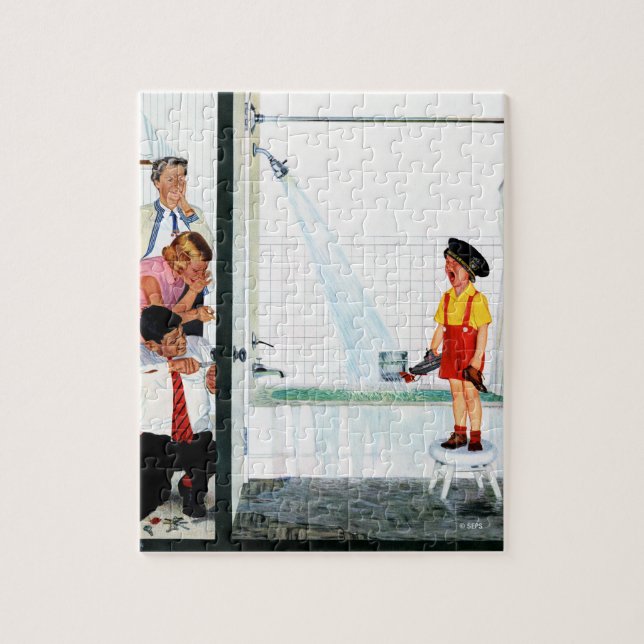 Overflowing Tub Jigsaw Puzzle (Vertical)