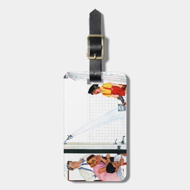 Overflowing Tub Luggage Tag (Front Vertical)