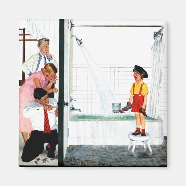 Overflowing Tub Magnet (Front)