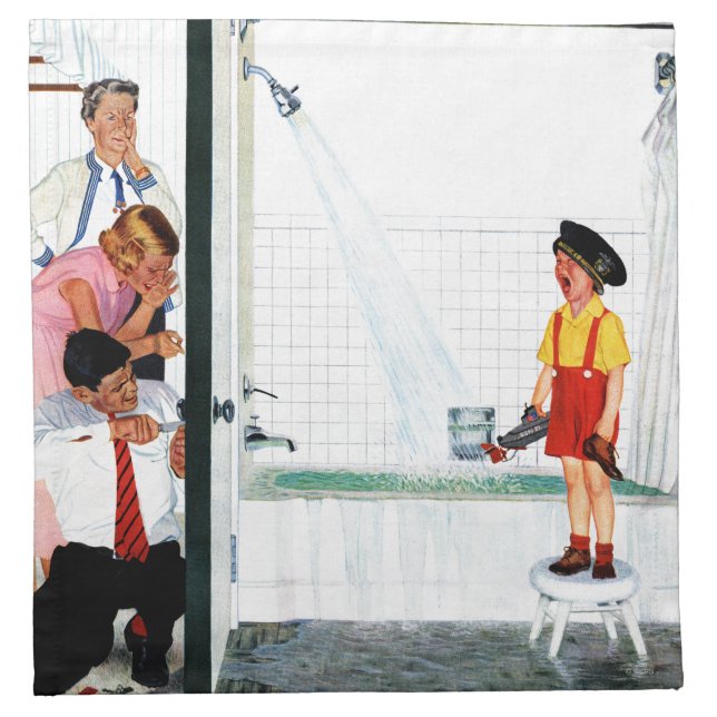 Overflowing Tub Napkin (Front)