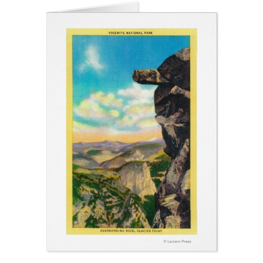 Overhanging Rock at Glacier PointYosemite, CA Cards (Front)