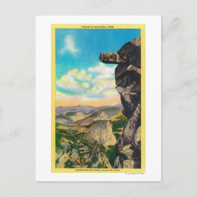 Overhanging Rock at Glacier PointYosemite, CA Postcard (Front)