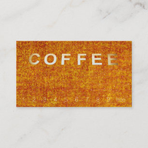 Overhead Coffee Sign Loyalty Watercolor Brown Card